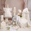 Trusou Complet De Botez Fete Claire Alb