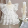 Trusou Complet De Botez Fete Claire Alb