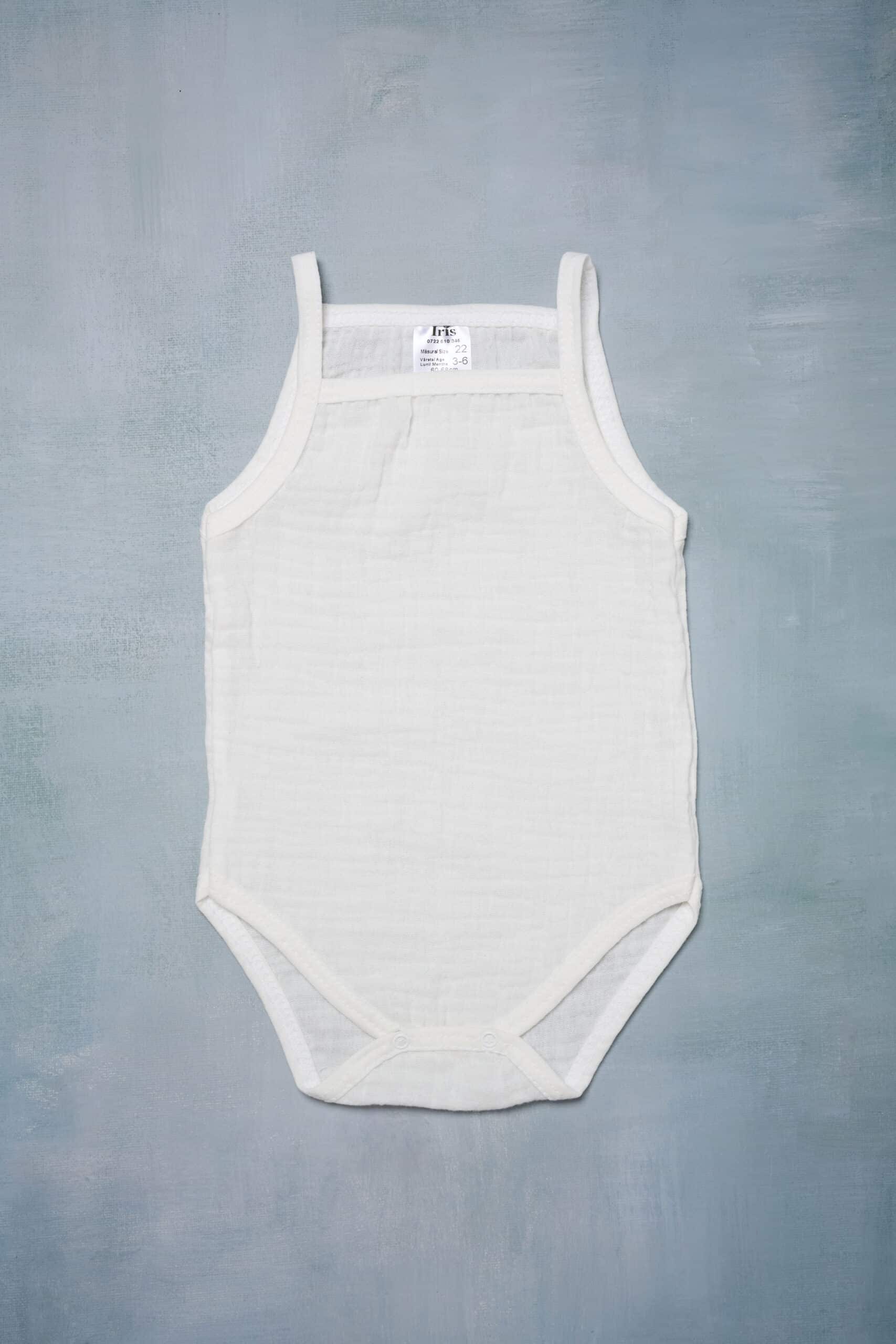 Body muselină maiou cu bretele - Set x 3 2 Body muselină maiou cu bretele - Set x 3 - imagine 2