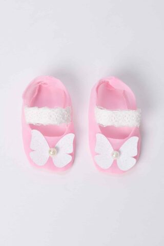 Botoșei Botez cu Fluture Mariposa - Roz