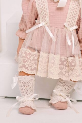 Botoșei botez Ivy - Roz-Vintage