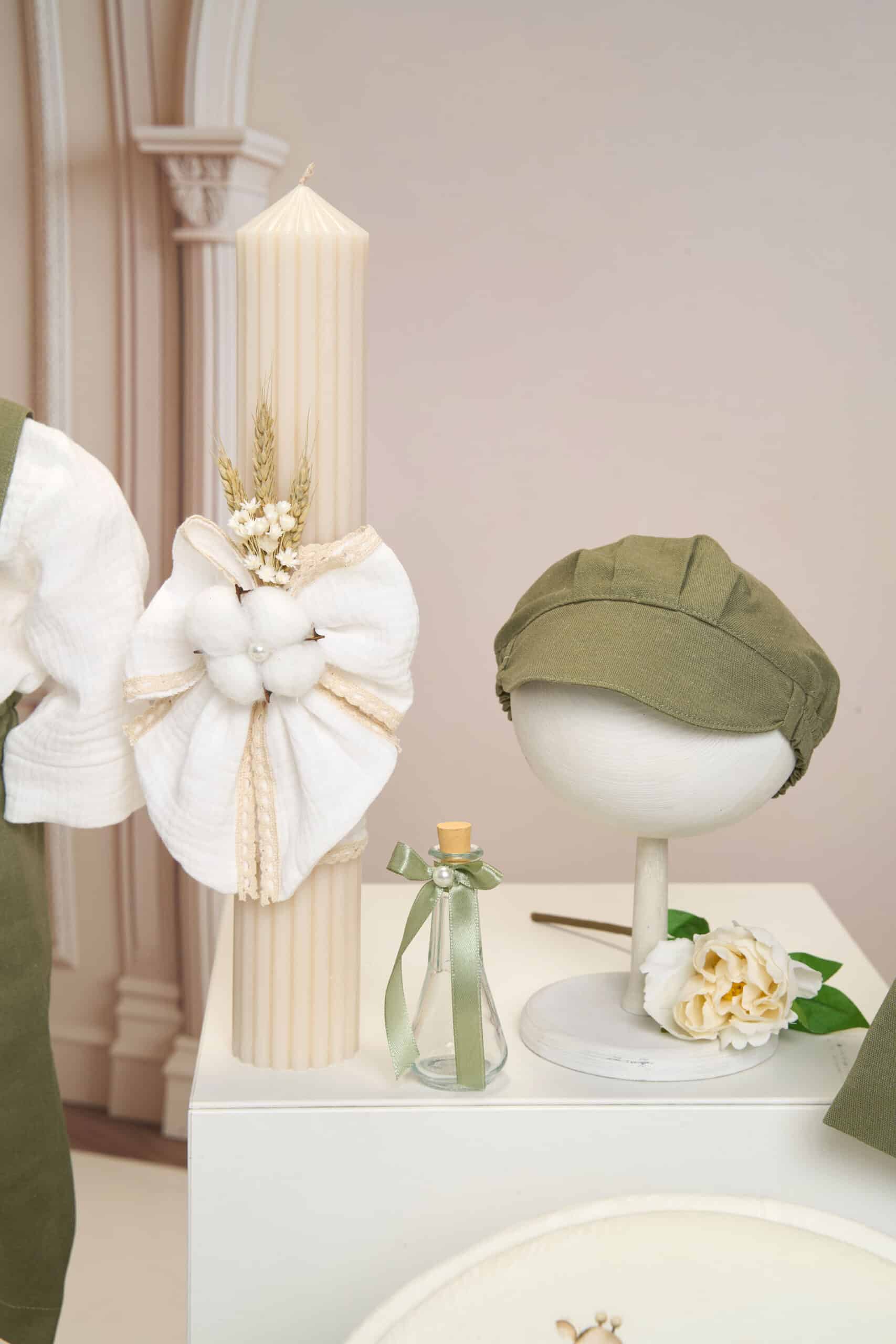 Set complet botez (trusou) - Dan - verde olive 14 Set complet botez (trusou) - Dan - verde olive - imagine 14