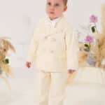 Costum botez Felix - crem vanilie (1-4ani)