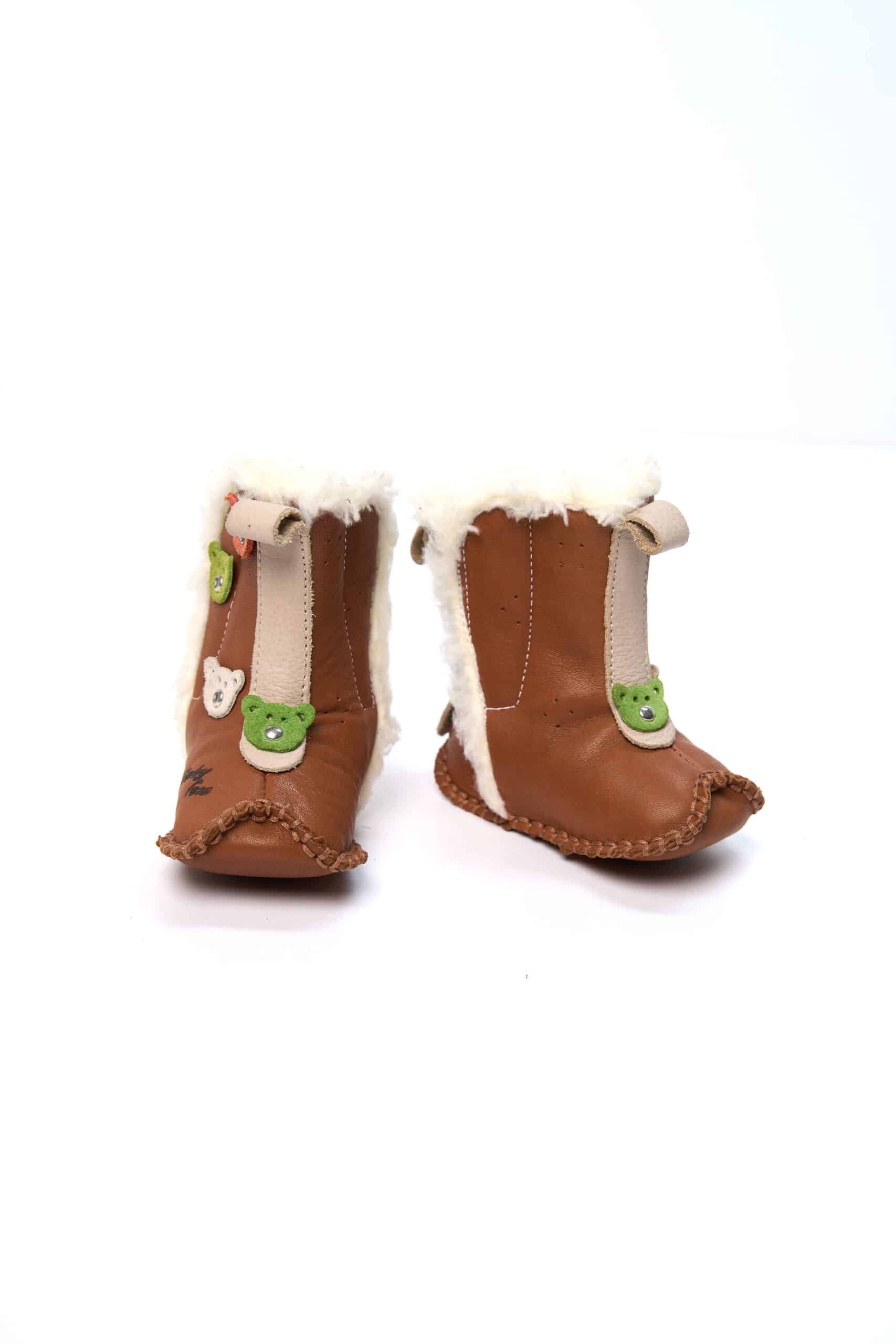 Ghetuțe bebeluși Apaș - Cognac și Ursuleți Multicolor 2 Ghetuțe bebeluși Apaș - Cognac și Ursuleți Multicolor - imagine 2
