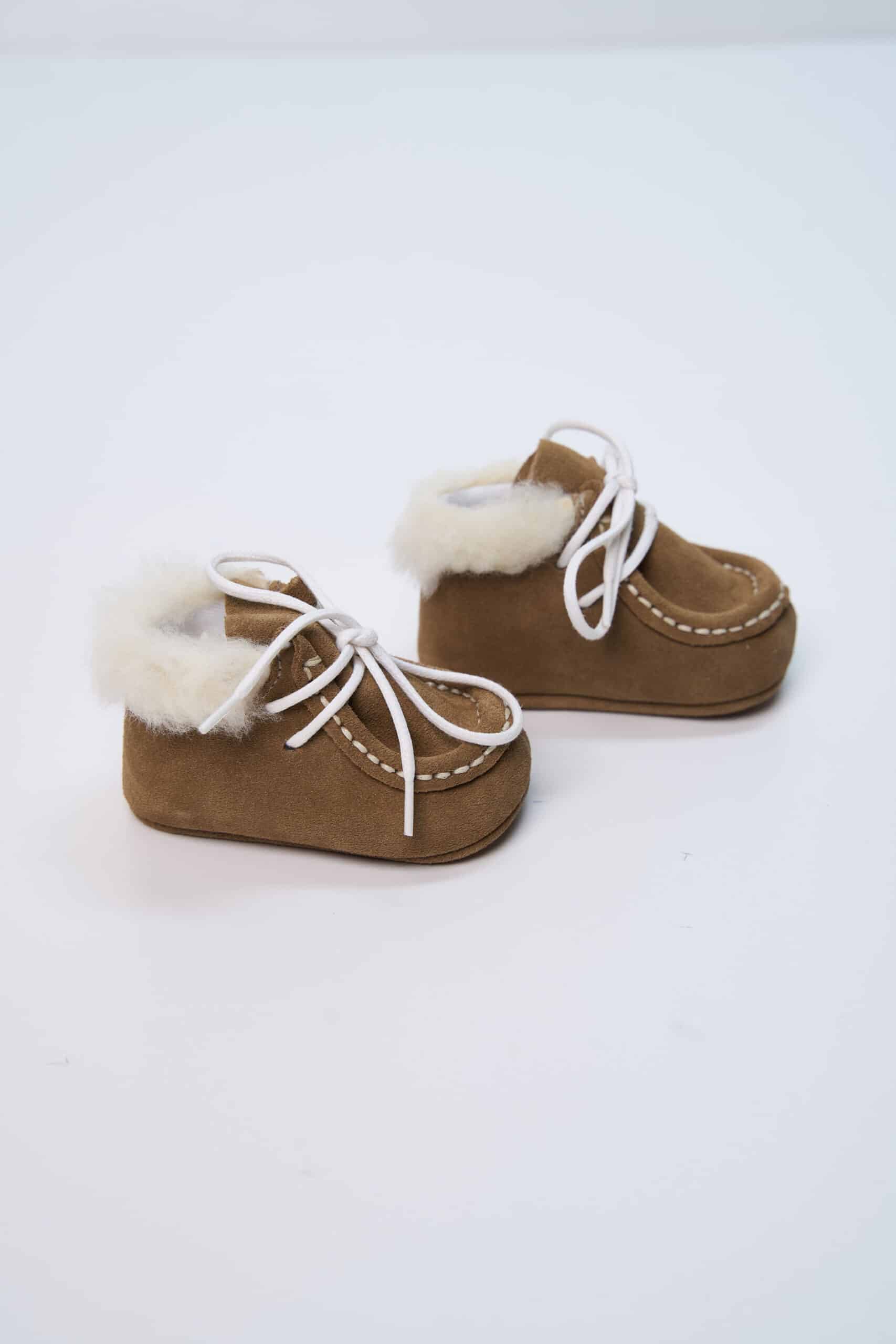 Mocasini piele naturală cu blăniță - Maro 1 Mocasini piele naturală cu blăniță - Maro