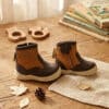 Ghete Copii Piele Naturală Oslo - Călduroase și Antiderapante - Maron