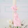 Lumânare botez cu striații Olivia A42 - Fundă Statement - roz Barbie