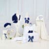 Set complet botez cufar buretat (trusou) - Anghel - bleumarin