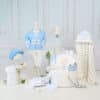 Set complet botez cufar buretat (trusou) - Arthur - bleu