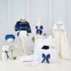 Set complet botez cufar buretat (trusou) - Nikolai - bleumarin