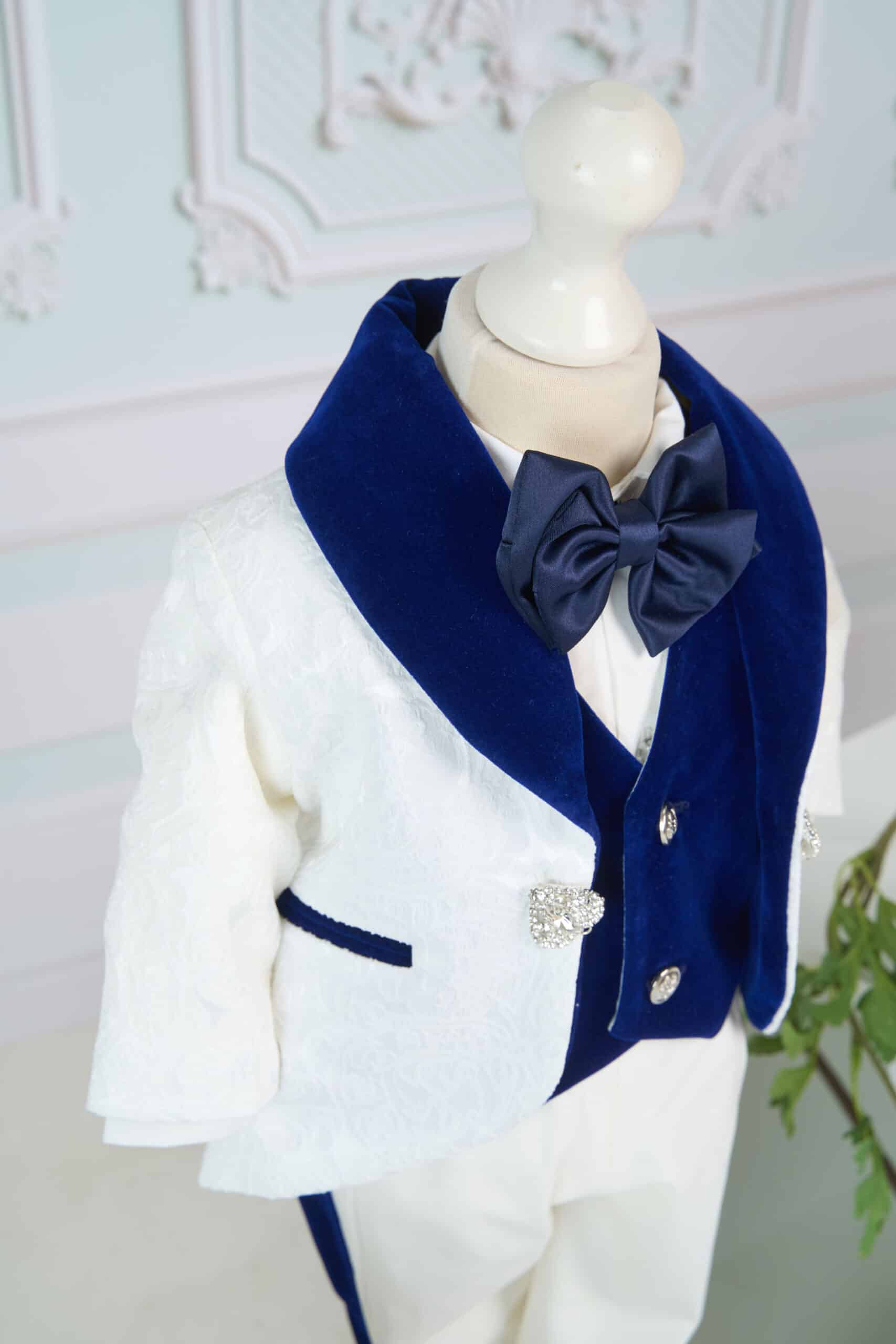 Set complet botez cufar buretat (trusou) - Enzo - bleumarin 12 Set complet botez cufar buretat (trusou) - Enzo - bleumarin - imagine 12