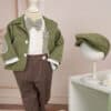 Costum de botez Romeo - avocado