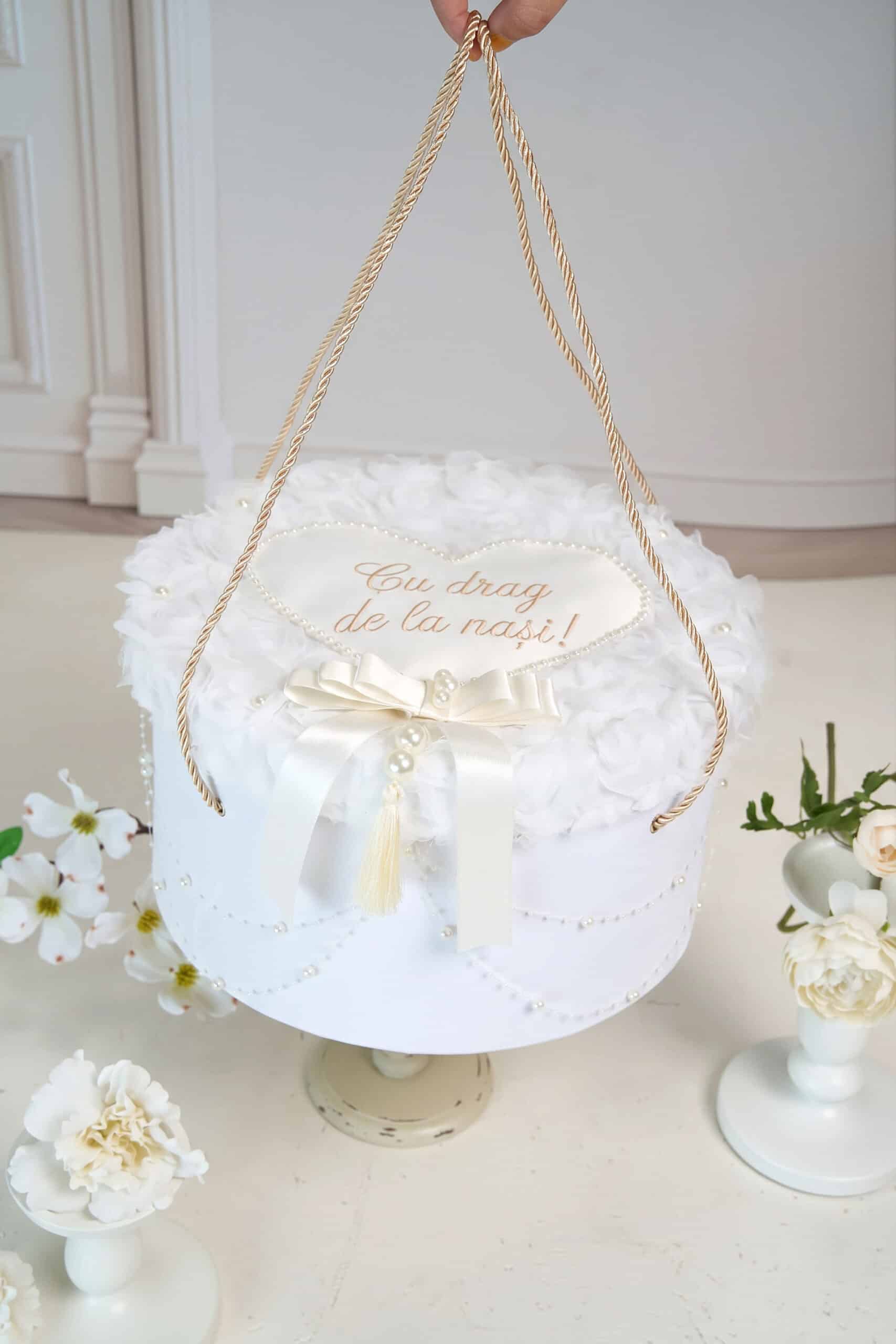 Cufăr Botez pentru Trusou Divine Rose - Alb-Ivoire 3 Cufăr Botez pentru Trusou Divine Rose - Alb-Ivoire - imagine 3