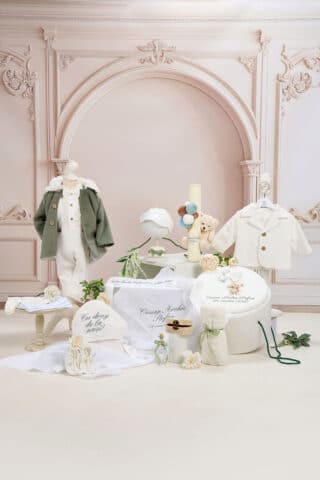 Set complet botez (trusou) - Dan cu jachetă - ivoire