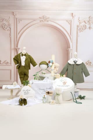 Set complet botez (trusou) - Dan - verde cu jacheta